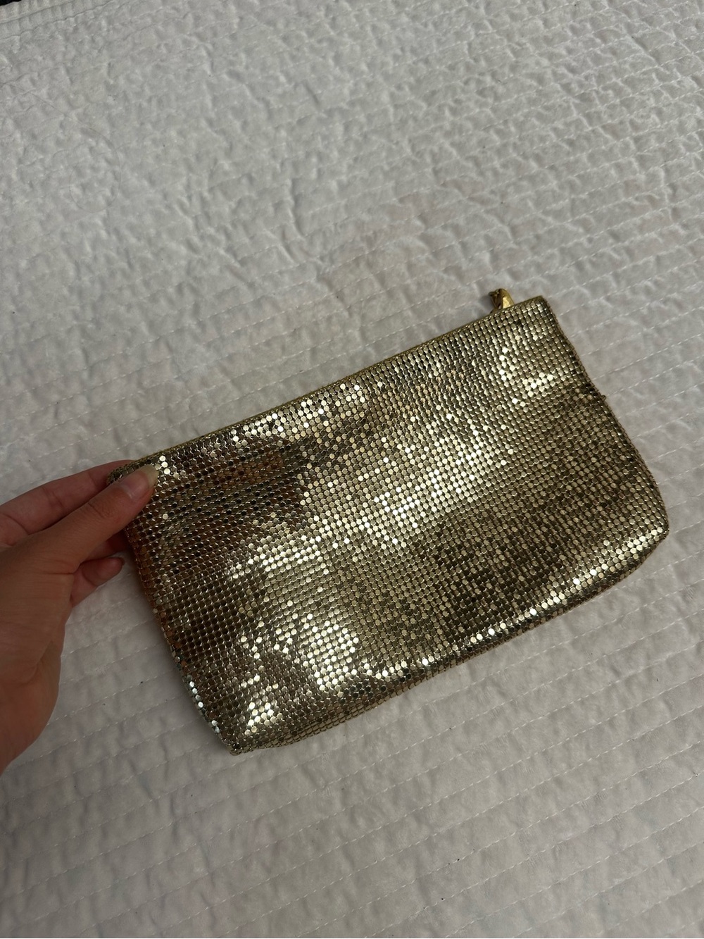 Gold Mesh Evening Clutch